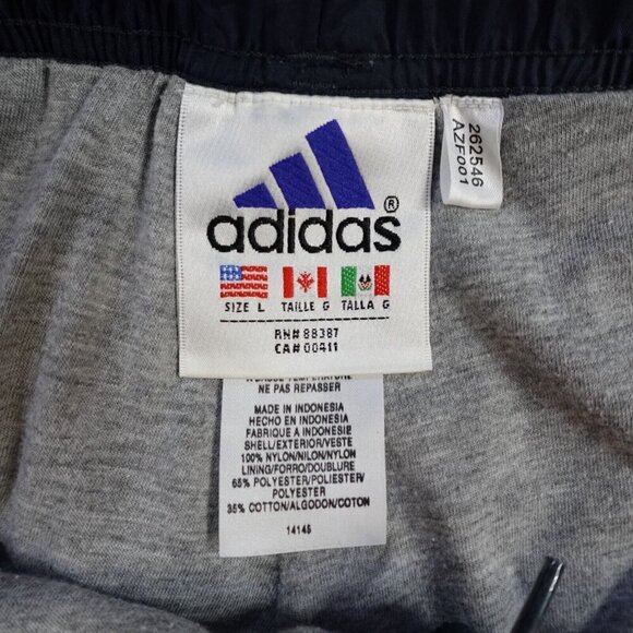 Adidas Mens Pants Large Blue Nylon Vintage Lined 1999 Drawstring - Picture 9 of 11